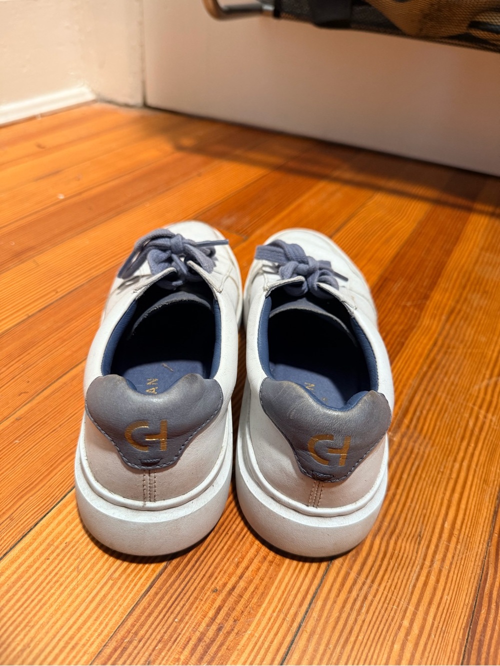 Cole Haan White Leather Sneakers - Picture 3 of 6